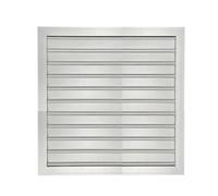 Airtech-Uk Gravity Grille 500mm X 500mm Premium Anodized Aluminium Louvre Grill For Walls And Crawl Spaces