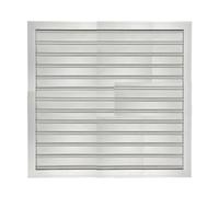 Airtech-Uk Gravity Grille 600mm X 600mm Premium Anodized Aluminium Louvre Grill For Walls And Crawl Spaces