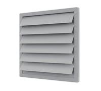 AirTech-UK Grey Gravity Grille Vent for Extractor Plate Fans - 200mm, 250mm, 315mm, 355mm, 400mm - External Plastic Louvered Wall Vent Cover for HVAC & Ducting (250mm Diameter)