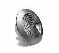AirTech-UK Internal Ventilation Round Satin Silver Grille 100mm / Dia 4" - Easy Disassembly, Insect Screen, Nylon Mesh - Ceiling Grille for Neat Ventilation System Termination