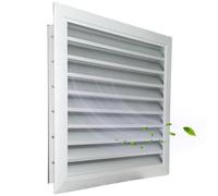 AirTech-UK Louvre Vent Aluminium - Anodised Finish with Steel Mesh - MaxSheild Series Weatherproof Ventilation Grille - Large Air Vent Cover for Outdoor Usee (400 x 400 mm)