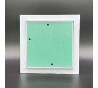 AirTech-UK Plasterboard Access Panel - OmniBlend Aluminium Inspection Hatch for Walls & Ceilings, Invisible Tileable Door, Push Lock, White Powder Coated Frame (400 X 600mm)