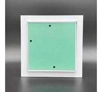 AirTech-UK Plasterboard Aluminium Access Panel Inspection Hatch (250mm X 300mm) - Ideal for Walls and Ceilings - Detachable Hinged Push Lock Door with White Powder Coated Aluminium Frame
