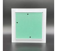 AirTech-UK Plasterboard Aluminium Access Panel Inspection Hatch - Ideal for Walls and Ceilings - Detachable Hinged Push Lock Door with White Powder Coated Aluminium Frame ((200 x 200) mm)