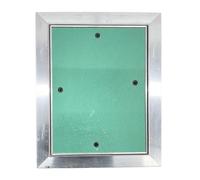 AirTech-UK Plasterboard Aluminium Access Panel Inspection Hatch - Ideal for Walls and Ceilings - Detachable Hinged Push Lock Door with White Powder Coated Aluminium Frame (150mm X 200mm)