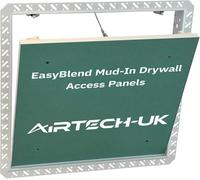 Airtech-Uk Plasterboard Steel Access Panel Beaded Frame Inspection Hatch Detachable Push Lock Door (500 X 500 mm)