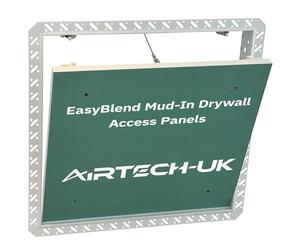 AirTech-UK Plasterboard Steel Access Panel Beaded Frame Inspection Hatch Detachable Push Lock Door (600 X 600 mm) EasyBlend