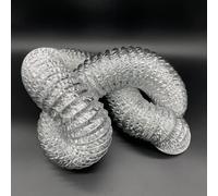 AirTech-UK Premium Aluminium Ducting - 250mm / Dia 10" Flexible Ventilation for Grow Tents, Dryer Rooms, Kitchen, Restaurant - Durable Construction, High-Temperature Resistance - 5m Length.