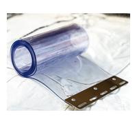 AirTech-UK PVC Strip Curtain 2mm x 300mm Warehouse,Catering,Refrigeration complete with SS Clamp (4mt long)