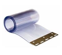 AirTech-UK PVC Strip Door Curtain Single Strip 2mm Thick and 200mm Wide and 2.5 Meters Long for Cold-Room, Warehouse clamp Attached Ready to Hang