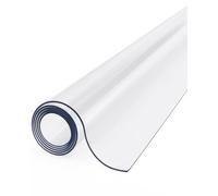 AirTech-UK PVC Table Protector - Clear Plastic Table Cover - Waterproof Wipeable - 2mm Durable PVC Cover (122 x 230cm)