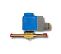 AirTech-UK Solenoid Solder Valve 1/4", 3/8", and 1/2" with Coil - Ideal for Refrigeration Systems (3/8")