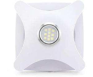 AirTech-UK Ventilation Extractor Fan 4 Inch - 100mm Ceiling Wall Bathroom Inline Duct Exhaust Fan with 3W LED Light