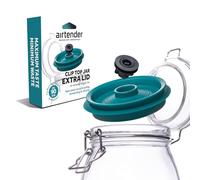 Airtender - Vacuum lid for Airtight and Vacuum sealing of preserving jars - Extension set - Compatible with Clip Top Jars of Kilner, Bormiolli and more