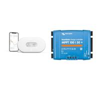 Airthings 2960 View Plus - Radon and Air Quality Monitor with PM 2.5, CO2, VOC & Victron Energy SmartSolar MPPT 100V 30 amp 12/24-Volt Solar Charge Controller (Bluetooth)