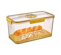 Airtight Bread Bin, Loaf Storage Container Kit, Large Capacity Keeper with Fresh Seal System, Food Grade Breads Box, Compact Kitchen Counter Design, Homemade Bread Storage Use