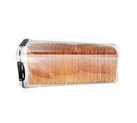 Airtight Bread Bin, Transparent Fresh-keeping Bread Box, Large Capacity Bread Storage Container with Locking Lid & Tray, Slender Tall Bread Holder, Large Bread Bin for Homemade Bread & Kitchen Storage