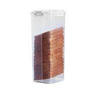 Airtight Bread Bin, Transparent Fresh-keeping Bread Box, Large Capacity Bread Storage Container with Locking Lid & Tray, Slender Tall Bread Holder, for Homemade Bread & Kitchen Storage & Organisation