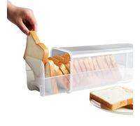 Airtight Bread Bin, Transparent Fresh-keeping Bread Box, Large Capacity Bread Storage Container with Locking Lid & Tray, Slender Tall Bread Holder, Large Bread Bin for Homemade Bread & Kitchen Storage