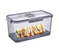 Airtight Bread Bins PP Sealed Bread Storage Container With Adjustable Air Valve And Time Record Cover, B-read Box For Kitchen Pantry, Stores Bre-ad, Rolls, And Croissants, Prevents Staling Mold