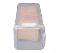 Airtight Bread Keeper with Sealing Lid and Sliding Tray Foods Grade PP Spacious for Loaves Rolls Baguettes Easy Accesses Dishwasher Safe Contemporary Kitchen Countertop(White)
