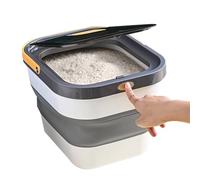 Airtight Cereal Storage Dispenser - Rice Container, Foldable Capacity, Container with Measuring Cup Included | Cereal Flour Pasta Food Organizer for Anim