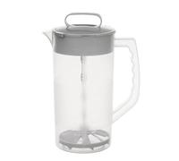 Airtight Clear Drink Pitcher - Water & Tea Pitcher with Leakproof Lid | 2L Manual Blender & Citrus Juicer | Tea Maker, Cold Water & Beverages Home Easy Serve