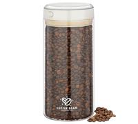 Airtight Coffee Canister, 1700ML Borosilicate Glass Coffee Bean Storage Jar with Date Tracker and One-way CO2 Valve, Kitchen Storage Container for Sugar, Nuts, Tea and More Food Fresh and Storage