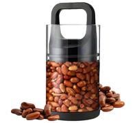 Airtight Coffee Canister - 580g Vacuum Sealed Glass Storage Jar, Silicone Cereal Container, Borosilicate Kitchen Food Fresh Organizers | Leakproof Moisture Resistant Beans Grounds Pasta Nuts Tea Pantr