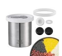 Airtight Coffee Preserver Container,900ml Large Opening Stainless Steel Sealed Coffee Bean Jar for Home Kitchen - Home, Bedroom, Office, Dining Room, Kitchen