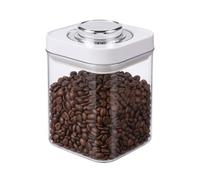 Airtight Coffee Storage Container - 1100 ml Coffee Canister with Date Tracker, Stackable Tea Sugar Canisters with One-Way Valve, Kitchen Vacuum Food Storage Jars with Pop Up Lid for Tea Sugar Nut