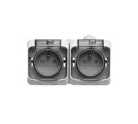 Airtight Double Socket with/u 16A IP44 Cedar Plus WDE000624