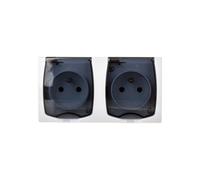 Airtight Double Socket with/u IP44 Flap MADERA GNH-2NZ/00/d