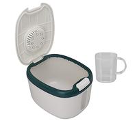 Airtight Food Storage Container, Large Bug Proof Airtight Rice Box with Clear Window and Measuring Cup, for Rice, Sugar, Cereal, Flour Dog Cat Pet Food (L Green (15kg/33.1lb))