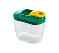 Airtight Food Storage Containers with Flip - Top Spout, Plastic Cereal & Dry Goods Jars, Transparent Kitchen Pantry Organizers for Grains, Snacks, Spices, Stackable & Leak - Proof Design (Green)