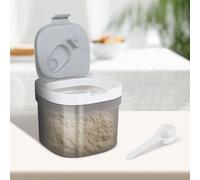 Airtight Formula Container Include Spoon Grey Coffee Canister Stackable Food Containers Include Lids Milk Powder Formula Dispenser for Coffee, Cereal, Flour(800ml)