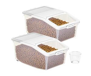 Airtight Rice Box, Sealed Food Container, Household Storage Organizer, Practical Bucket With Scale, Easy Pulley Movement Feature, Suitable for Kitchen Pantry Gardening Laundry Supplies