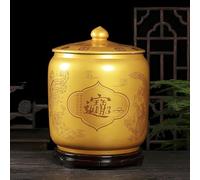 Airtight Rice Storage Jar - 12.5KG Classic Hand-Made Grain Dispenser with Lid for Cereal, Ideal for Families, Hotels, and Kitchens, Durable & Easy to Use