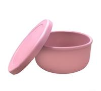 Airtight Silicone Snack Boxes with Lids, for Keeping Food Fresh During Outdoor Adventures (Pink)