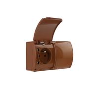 Airtight Socket 2x 2P+Z Surface Mounted IP44 162-02