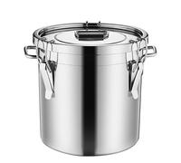 Airtight Stainless Steel Storage Box with Lid - Kitchen Grain Container for Rice, Cereals, Dog Food, and Oil