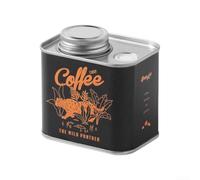 Airtight Tinplate Jar for 150g Coffee Beans Tea Leaves Sugar Spices Dried Fruits Nuts Herbs Compact Lightweight Container Sealed Lid Preserves Freshness Space-Saving Storage(A)