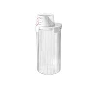 Airtight Treat Holder - Precise Feeding Portion Control, Built-in Measuring Cup Box, Printed Dispenser, Multipurpose Pantry Jar, Cereal Flour Bucket