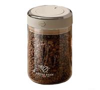 Airtight Vacuum Coffee Canister 1700ml with Glass Body and Valve Seal for Fresh Coffee Storage and Easy Monitoring of Contents (1,100ml)