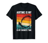 Airtime Is My Favorite Time Roller Coaster Fun Design T-Shirt