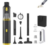 AirTrek Pro - Compact Vacuum & Blower, Enhanced Dual Power - 2025 Upgraded Wireless Vacuum Cleaner, 18000pa High-Speed Brushless Motor for Efficient Car & Home Cleaning (Orange)