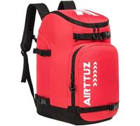 AIRTTUZ Ski Boot Bag - Ski and Snowboard Boots Backpack，Excellent for Travel with Waterproof Exterior & Bottom - for Men, Women and Youth. (RED)