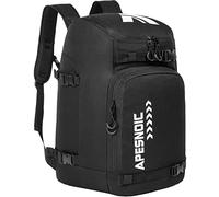 AIRTTUZ Ski Boot Bag - Ski and Snowboard Boots Backpack,Excellent for Travel with Waterproof Exterior & Bottom - for Men, Women and Youth. (Black)