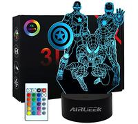 AIRUEEK Spider Lamp 16 Colors Changing with Remote Smart Touch 3D Lllusion Night Light, Toys Room Decor, Gifts for Boys Kids Fan Christmas Birthday Valentine's Day Gifts