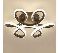 AIRUI Flower Shape LED Ceiling Light Modern Flush Mount Ceiling Lamp Acrylic Lampshade Ceiling Lighting For Living Room Bedroom Hallway Lamps,Black+3 Color Temperature-16W